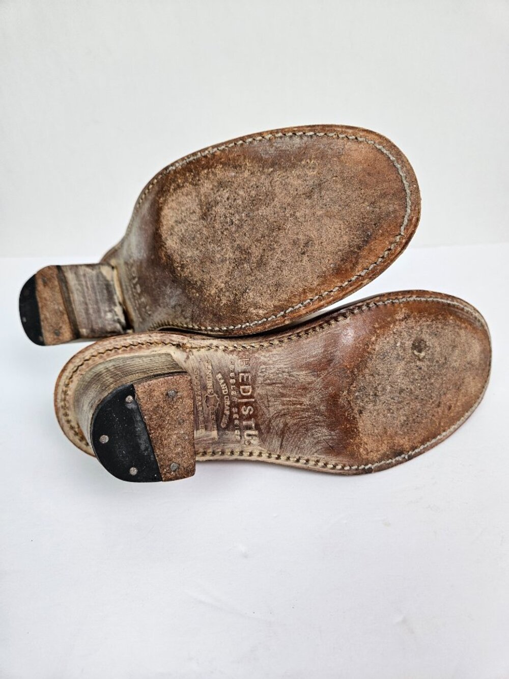 BED | STU Sonic Cobbler Series Distressed Tan Leather Ankle Boot 6 - Picture 11 of 13